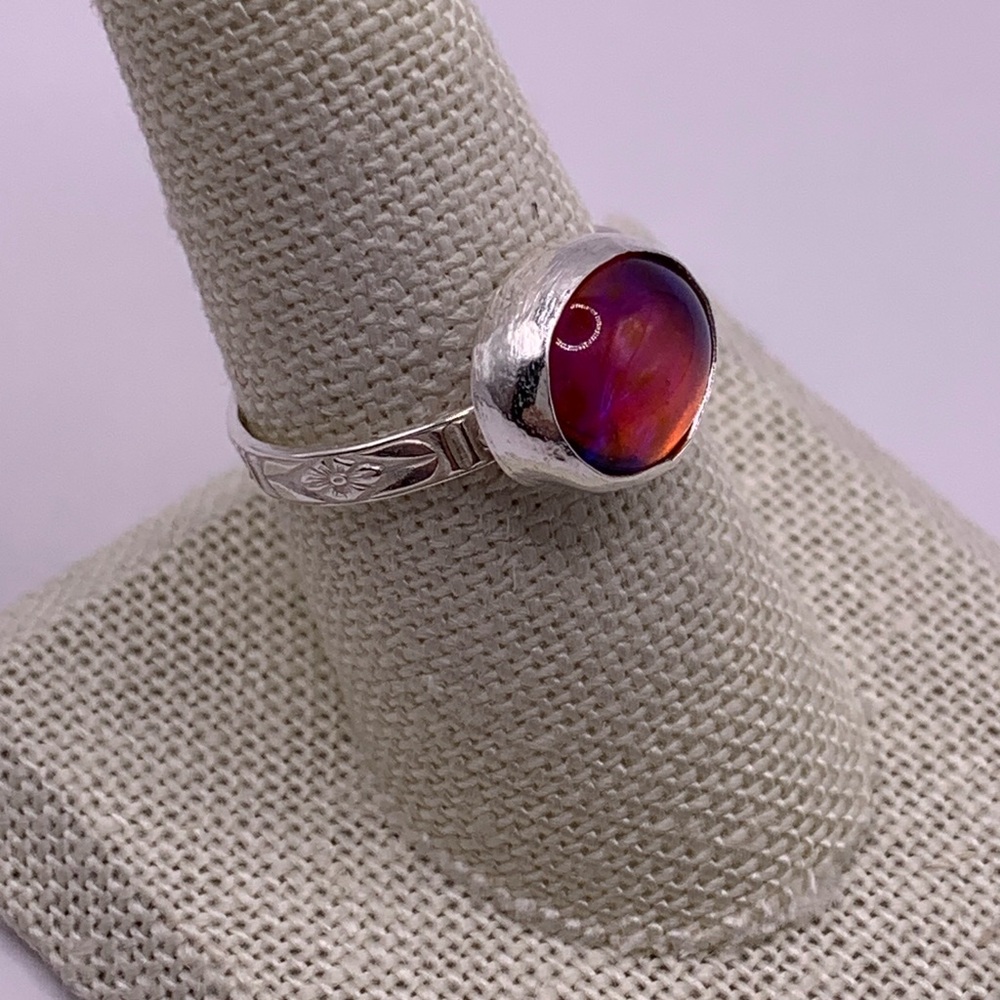 Dragons breath ring. Sterling size 8 3/4 - Picture 10 of 12
